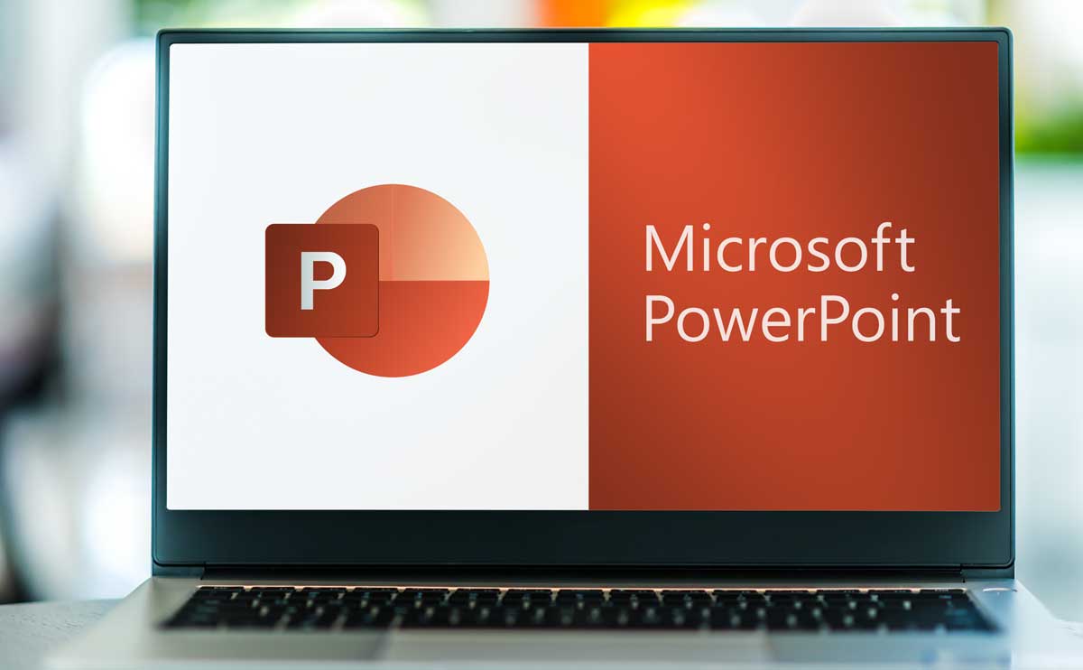 microsoft powerpoint logo on laptop screen jpg