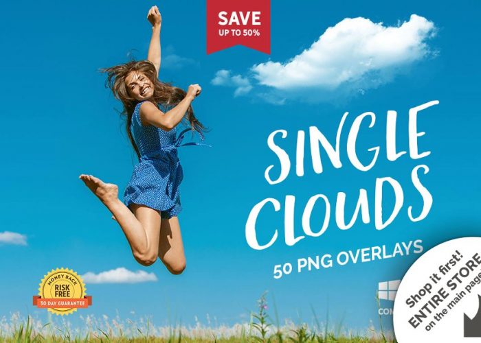 50 Single Clouds Photo Overlays – Ảnh trời mây chất lượng cao 1 01 single cloud 700x500 1