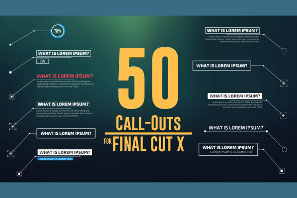 50 Call-Outs Pack for Final Cut Pro macOS 1 50 callouts final cut pro