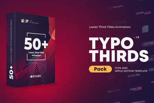 50 Lower Thirds Titles Pack for Final Cut Pro MacOs 1 50 lower third pack