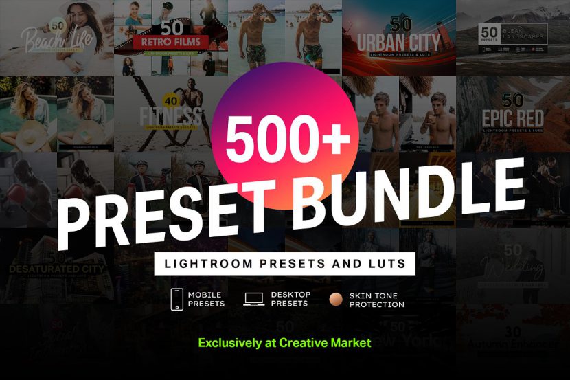 500+ Lightroom MacOs Presets & LUTs Bundle 1 500 lightroom presets luts bundle creativemarket 4282364 830x553 1