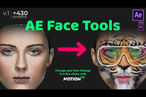 AE Face Tools MacOs - Công cụ biến đổi khuôn mặt 1 cover face tools 0 00 04 10