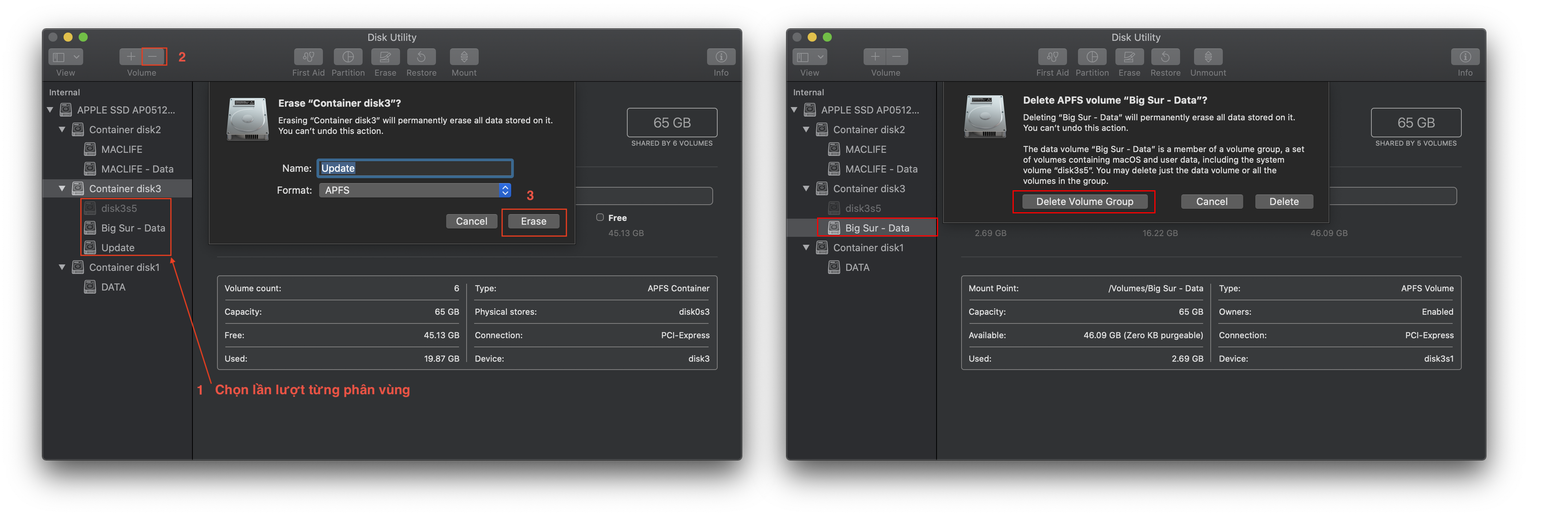 delete macos big sur 11 1