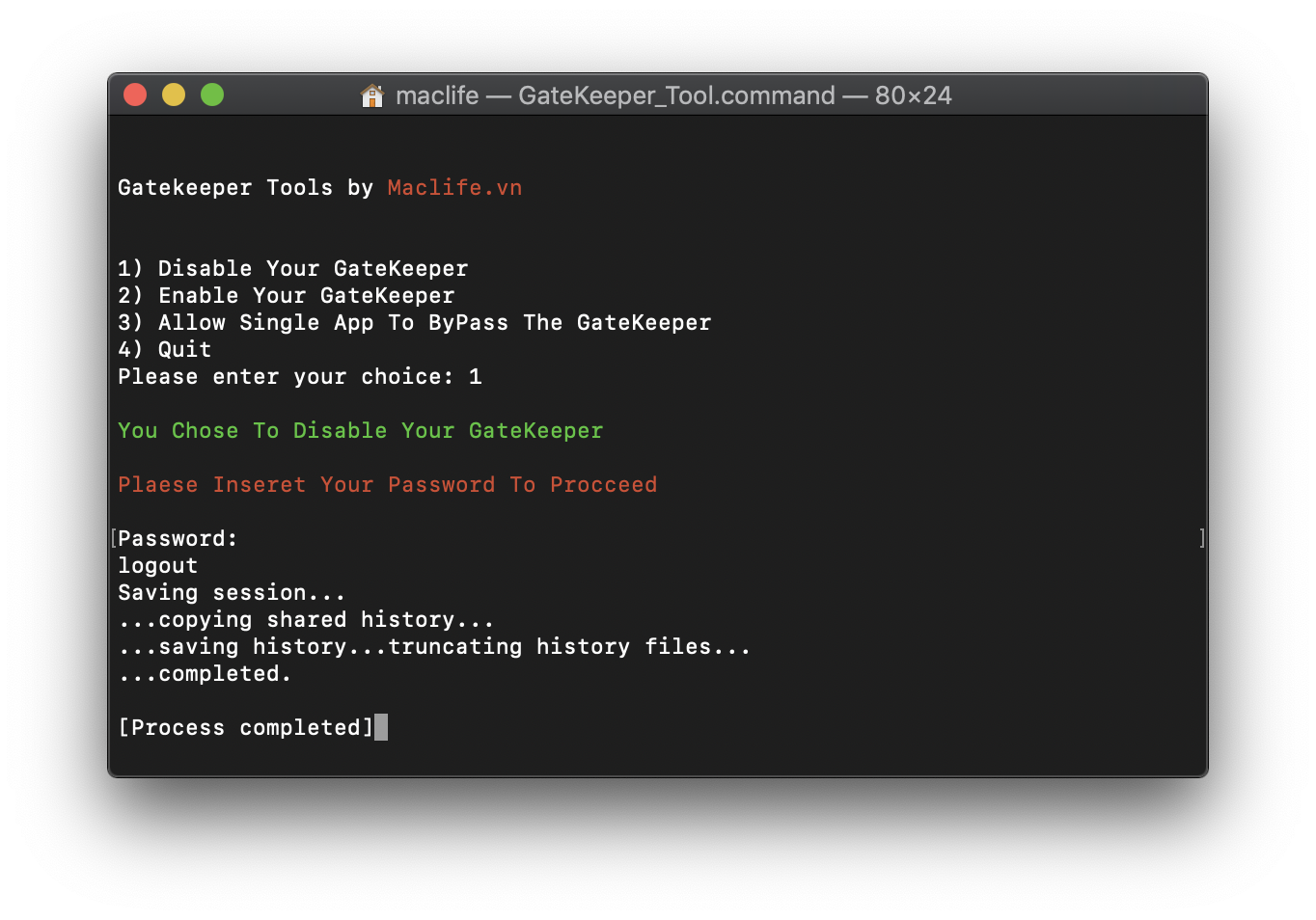disable gatekeeper mac 1
