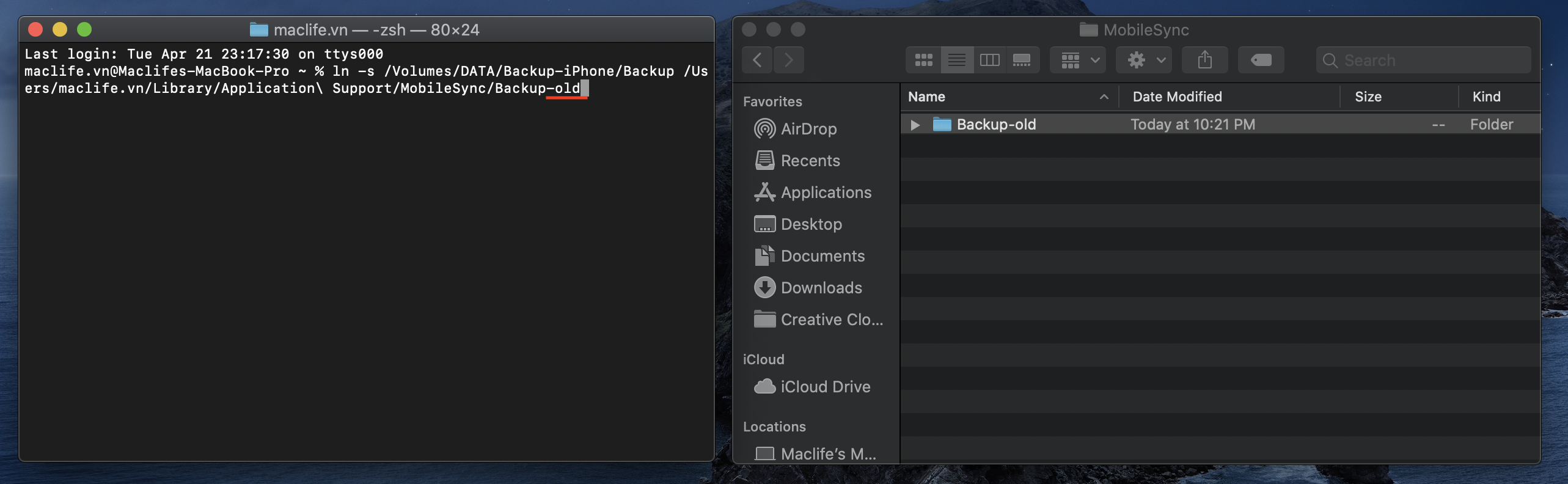 doi-duong-dan-backup-iphone-10 doi duong dan backup iphone 10
