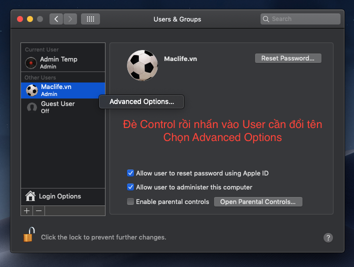 doi ten users mac 10