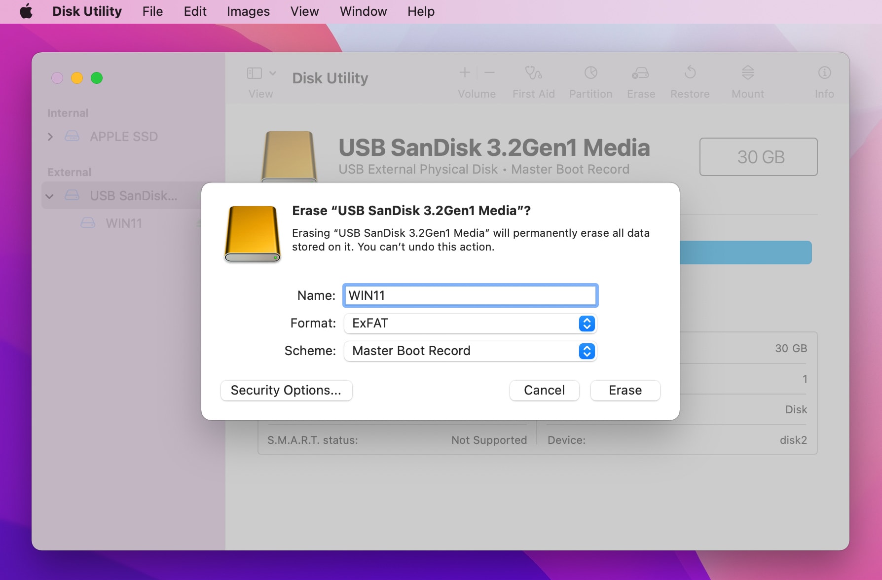 format usb bootable in disk utility
