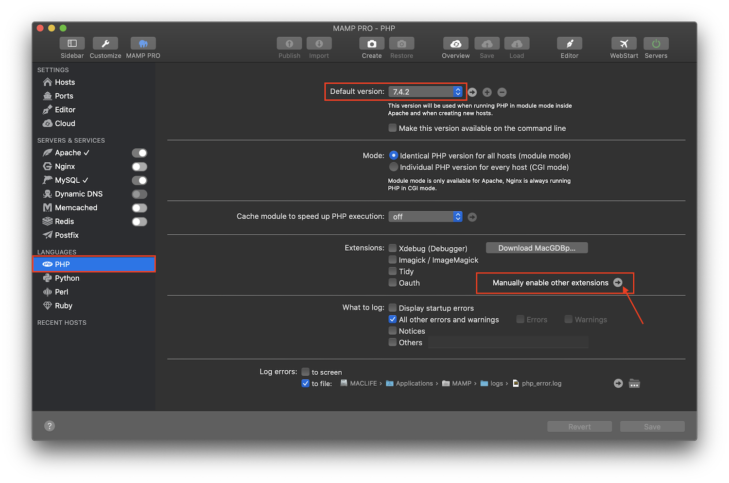 hd cai dat va su dung mamp pro 7 4