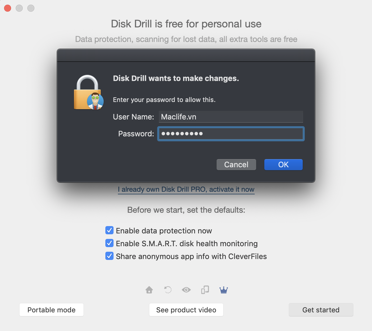 huong dan tao bo cai macos dung disk drill 2 1
