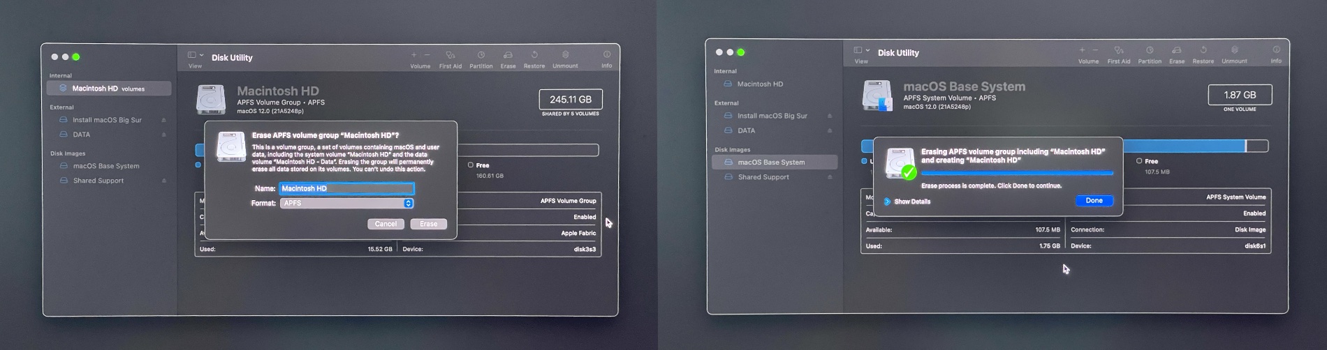 monterey to bigsur 5 2