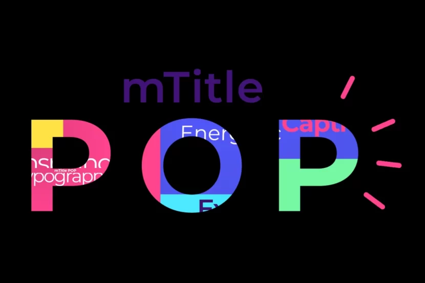 motionVFX mTitle POP – 50 Titles Final Cut Pro MacOs 1 motionvfx mtitle pop 830x553 1