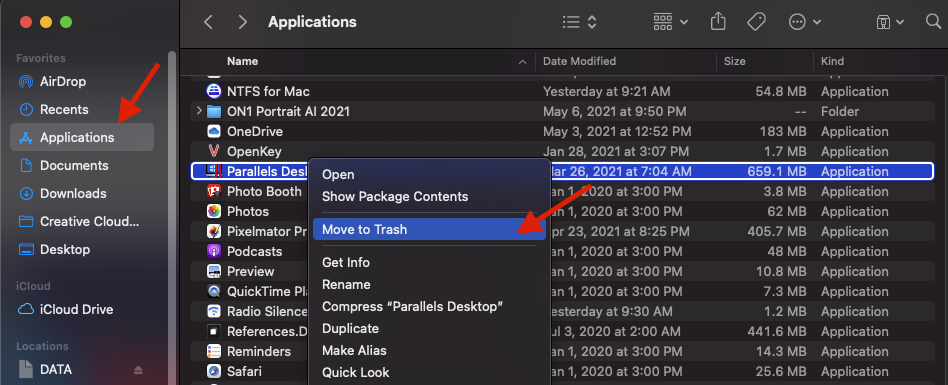 movetotrash_parallels movetotrash parallels