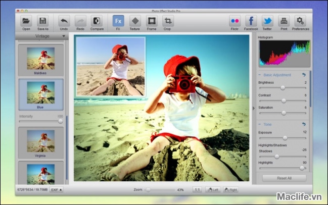 Photo Effect Studio Pro MacOs - Tạo hiệu ứng cho ảnh 1 photo effect studio pro