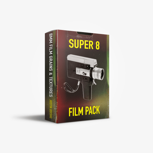 Justin Odisho Super 8 Overlays MacOs – 20+ Film Grains & Textures 1 product box mockupsuper888