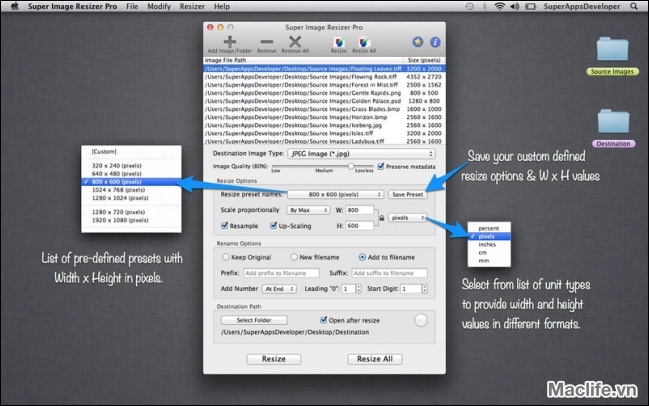 Super Image Resizer macOS – resize ảnh hàng loạt 1 super image resizer resize acc89nh hang loacca3t