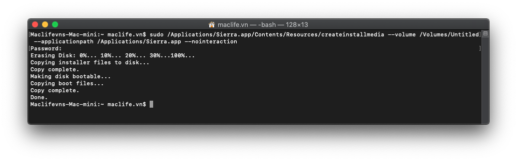 tao usb cai macos sierra