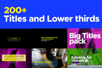 Titles And Lower Thirds Pack 200 cho After Effect MacOs 1 titles and lower thirds pack 200