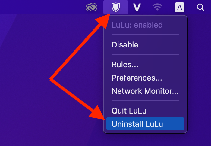uninstall lulu
