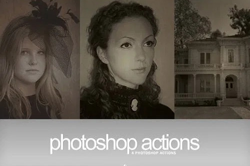 9 Vintage Effects Photoshop MacOs Actions – Phong cách Vintage 1 vintage photoshop action label