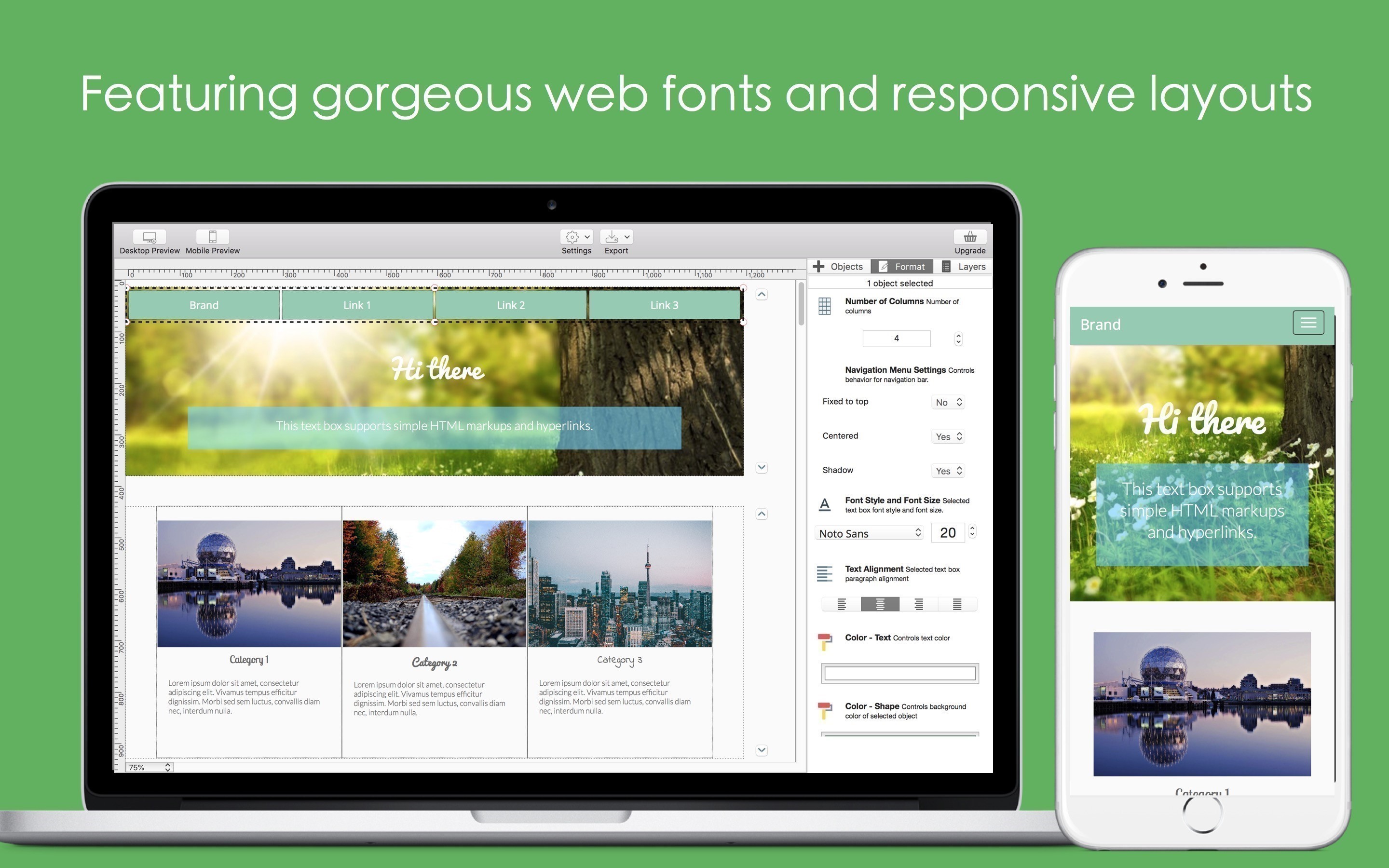wolf landing page designer cho mac